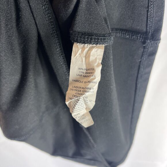 LL Bean Black Sleeveless Racetrack Built In Bra Athletic Dress Women’s XL Reg - Picture 5 of 9